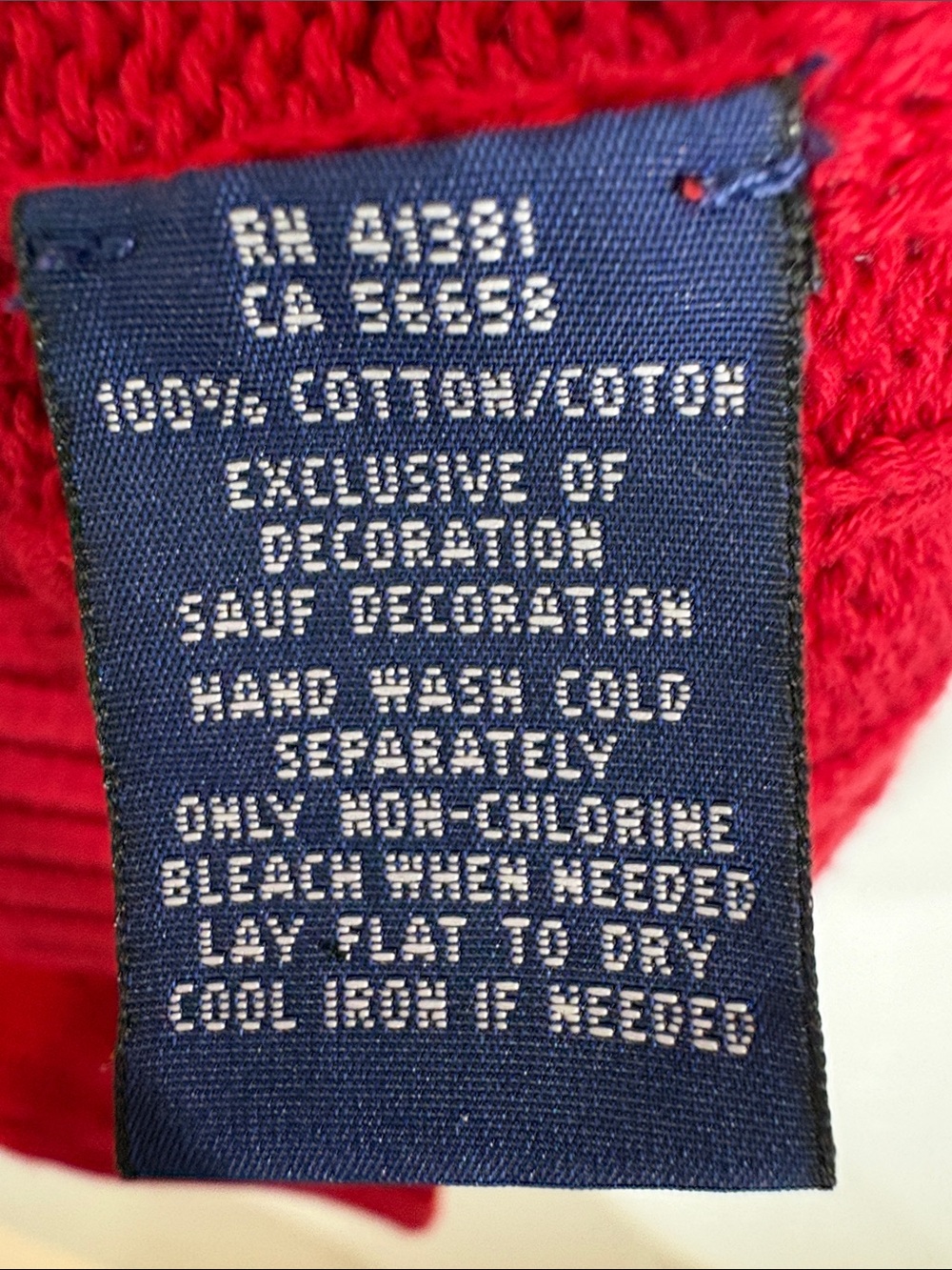 Ralph Lauren Cable Knit V-Neck Sweater Red Cotton Pony Logo Small - Picture 7 of 10
